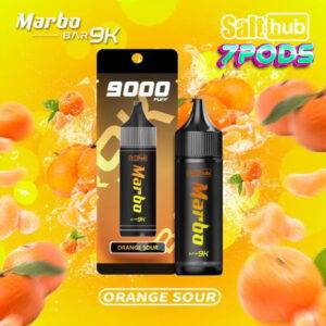 พอตใช้แล้วทิ้ง Marbo 9000 puffs กลิ่น Orange Sour